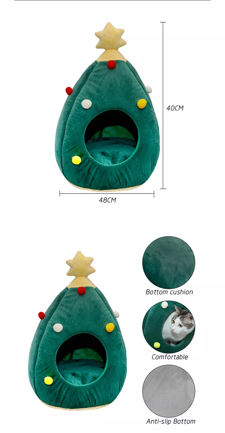 Christmas Cat House Kennel Washable 2 SIZE AVAILABLE