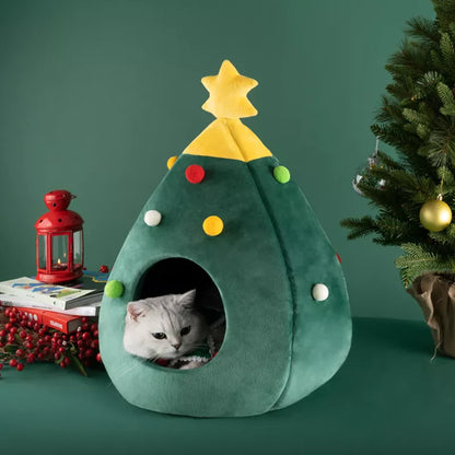 Christmas Cat House Kennel Washable 2 SIZE AVAILABLE