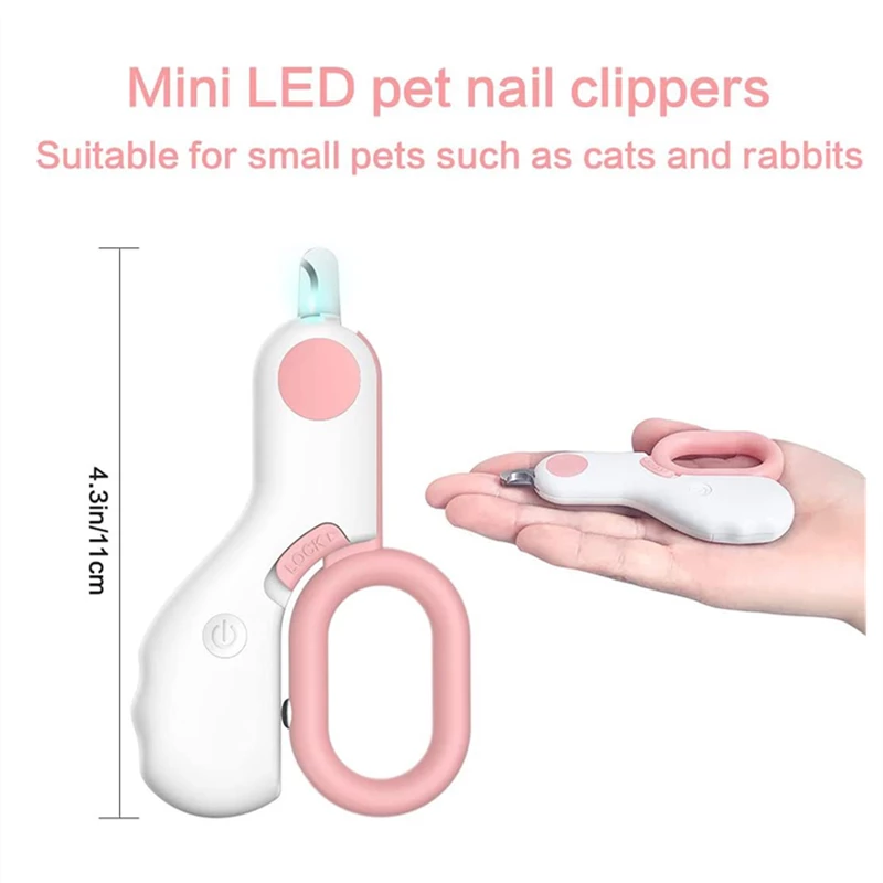 Professional Dog Cat Nail Trimmer with LED Light